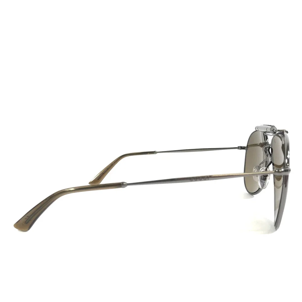 Gucci Sunglasses GG2235/S KJ1W8 Gunmetal Bamboo Frames w/ Mirrored Brown Lenses